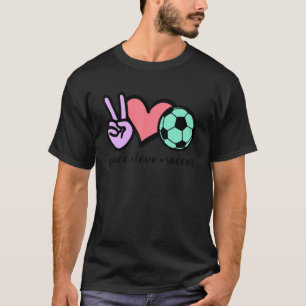 Peace Love Soccer Game Day Soccer Fan T-Shirt