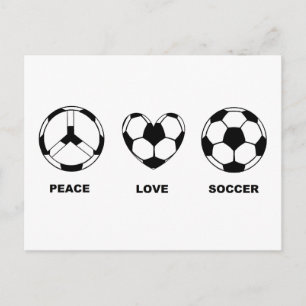 Peace Love Soccer Postcard