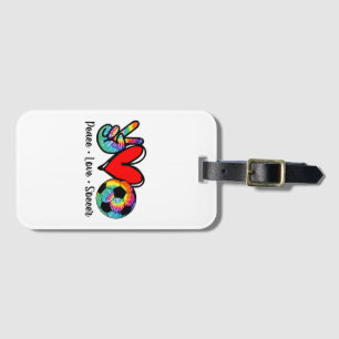Peace Love Soccer Tie Dye Design Women Teen Girls  Luggage Tag