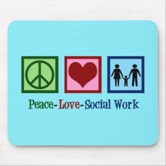 Peace Love Social Work Mouse Pad