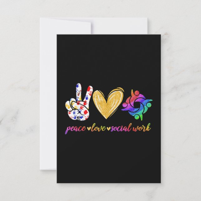 Peace Love Social Worker Card (Front)