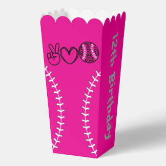 Peace Love Softball Birthday Favour Box