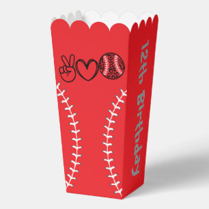 Peace Love Softball Birthday Favour Box
