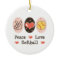 Peace Love Softball Ornament