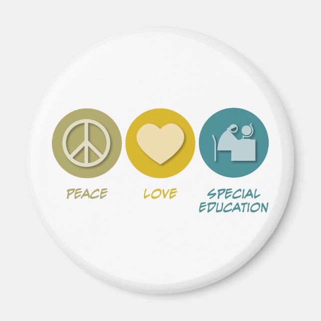 Peace Love Special Education Magnet (Front)