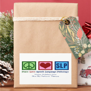 Peace Love Speech Language Pathology Rectangular Sticker