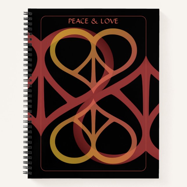 Peace & Love Spiral Notebook (Front)