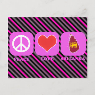 Peace Love Sri Lanka Postcard