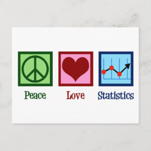 Peace Love Statistics Postcard