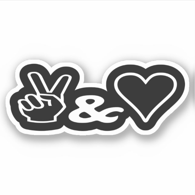 Peace & Love Sticker (Front)
