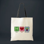 Peace Love Succulents Tote Bag<br><div class="desc">Peace Love Succulents. A cute succulent plants lover gift featuring a pretty peace sign,  heart,  and cool succulent plant.</div>