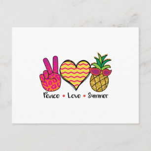 Peace Love Summer Cool T Shirt Postcard