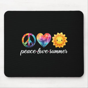 Peace Love Summer Heart Sunshine for Summer Women Mouse Pad