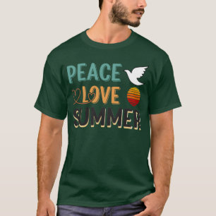 Peace Love Summer Summer Vacation Design funny T-Shirt