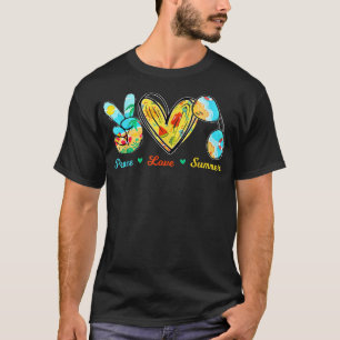 Peace Love Summer Sunglasses Cruise Beach  T-Shirt