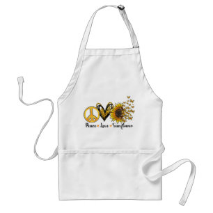 "Peace, Love, Sunflower" Standard Apron