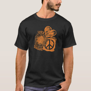 Peace Love Sunshine Sunflower For Men Women Retro T-Shirt