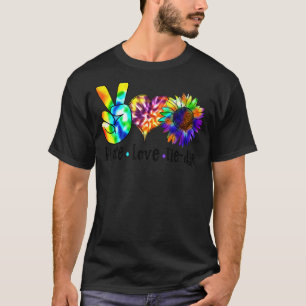 Peace Love Sunshine Sunflower Hippie Tie Dye  Men  T-Shirt