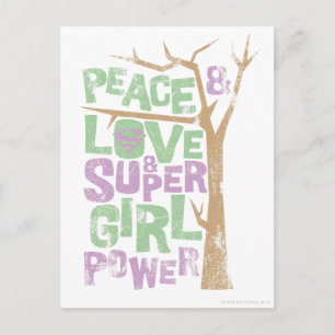 Peace & Love & Supergirl Power Postcard