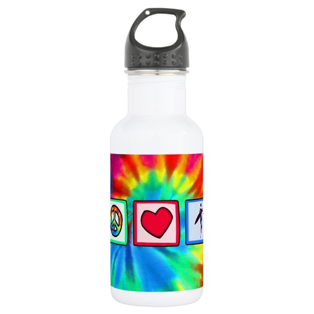 Peace, Love, Surfer Girls 532 Ml Water Bottle (Front)