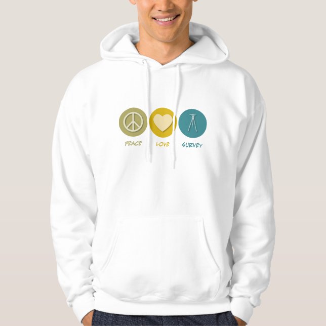 Peace Love Survey Hoodie (Front)
