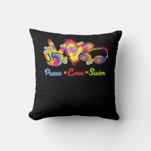Peace Love Swim Goggles Tie Dye Swimmer Swimming W Cushion