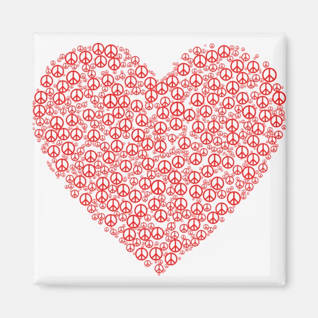 peace love symbol magnet (Front)