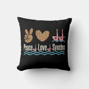 Peace Love Synchro Synchronised Swimming Cushion