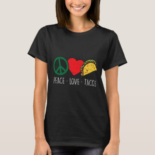 Peace Love Tacos Cinco De Mayo Fiesta Mexican Hipp T-Shirt
