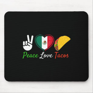 Peace Love Tacos Cute Taco Cinco De Mayo Mexican F Mouse Pad