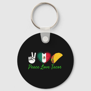 Peace Love Tacos Cute Taco Tuesday Mexican Food Lo Key Ring
