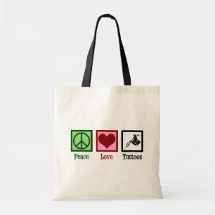 Peace Love Tattoos Cute Tattoo Artist Tote Bag