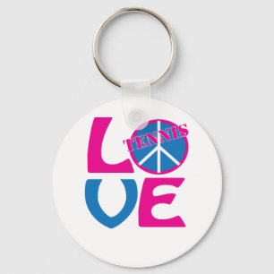 Peace, Love, Tennis Apparel and Gifts Key Ring