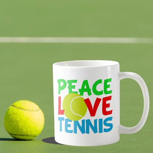 Peace Love Tennis Coffee Mug (Creator Uploaded)