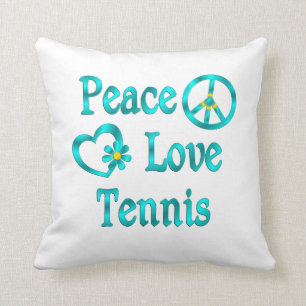 Peace Love Tennis Cushion