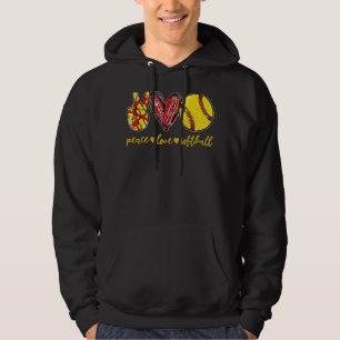 Peace Love Tennis Cute For Women Teen Little Girl Hoodie