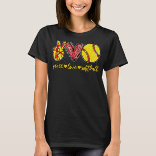 Peace Love Tennis Cute For Women Teen Little Girl T-Shirt
