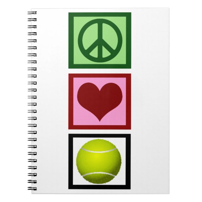 Peace Love Tennis Notebook (Front)