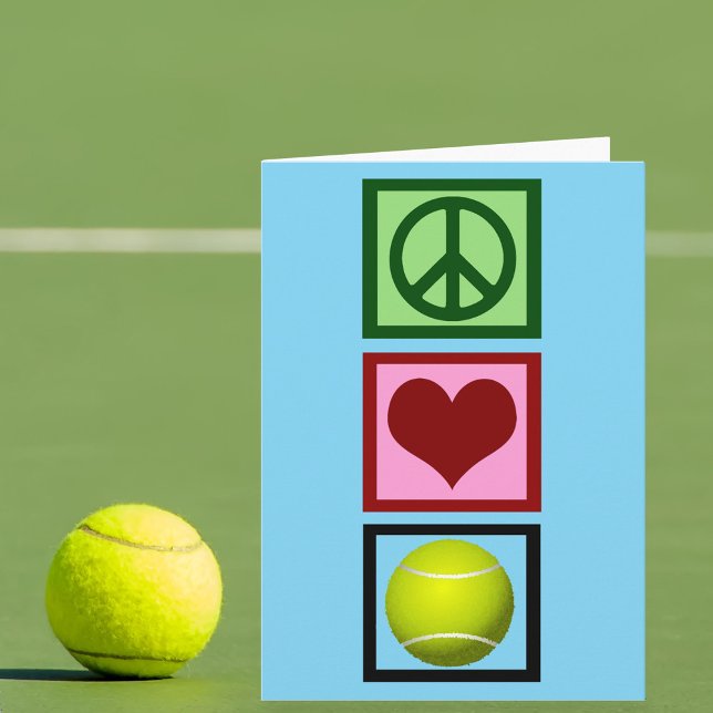 Peace Love Tennis Player Birthday Card (Creator Uploaded)