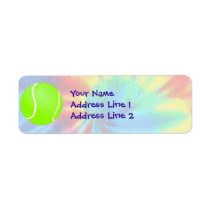 Peace, Love, Tennis Return Address Label