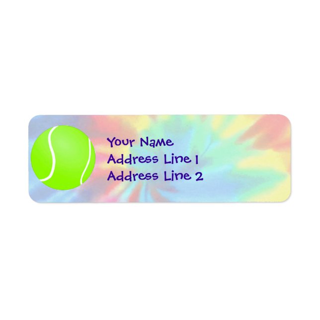 Peace, Love, Tennis Return Address Label (Front)