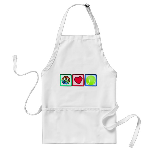 Peace, Love, Tennis Standard Apron (Front)