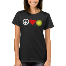 Peace Love Tennis t-shirt customisable