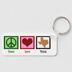 Peace Love Texas Cute Custom Texan Key Ring