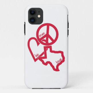 Peace love Texas iPhone case