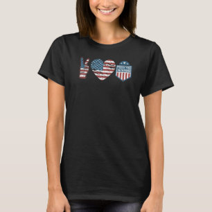 Peace Love Thank You Veterans Day Veteran Men Wome T-Shirt