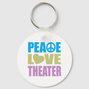 Peace Love Theatre Key Ring