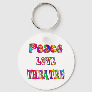 Peace Love Theatre Key Ring