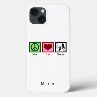 Peace Love Theatre Personalised iPhone 13 Case