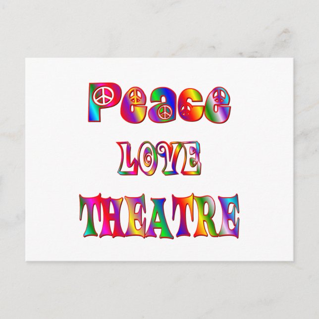 Peace Love Theatre Postcard (Front)